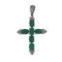 СРЕБЪРЕН КРЪСТ СЪС СМАРАГД, снимка 2