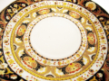 Порцеланова, чиния,чинийка с флорални мотиви и златен кант китайски порцелан, снимка 2