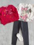 Комплект за момиченце блузки с дълъг ръкав и клинче размер 4-5 години, снимка 1 - Детски комплекти - 41972479