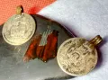 2 ВЪЗРОЖДЕНСКИ СРЕБЪРНИ ПЕНДАРА от СТАРИ ТУРСКИ СРЕБЪРНИ МОНЕТИ ОСМАНСКА ИМПЕРИЯ НАКИТИ СРЕБРО 10733, снимка 5