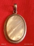 Класически сребърен медальон с натурален СЕДЕФ майсторска ръчна изработка 41953, снимка 8