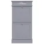 vidaXL Шкаф за обувки, сив, 50x28x98 см, дърво от пауловния, снимка 4