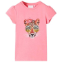 Детска тениска, неоново розова, 116（SKU:10456