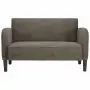 vidaXL Диван с мека мебел, тъмносив, 110 см, изкуствена кожа, снимка 3