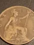 Стара монета 1 пени 1902г. Великобритания Крал Едуард седми 34823, снимка 3
