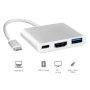 Преходник 3в1 Type C към HDMI, Type C и USB3.0, снимка 4
