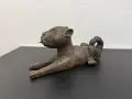 Африканска бронзова скулптура на леопард / Бенин №8253, снимка 2