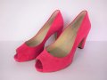 Дамски ярко розови обувки, № 38, естествен велур, неразличими от нови, снимка 2