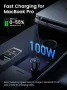 Зарядно за кола,бързо зареждане, ugreen car charger 130w, снимка 4