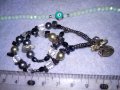 ДВЕ МОДНИ ХЕНД-МЕЙД АРТ ГРИВНИ от ПОЛУСКЪПОЦЕННИ КАМЪНИ МЪНИСТА и КРИСТАЛИ 38901, снимка 3