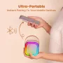 Караоке колона с 2 безжични микрофона Преносима Bluetooth Високоговорител с LED светлина 6 цвята, снимка 2