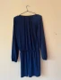 Тъмно синя рокля с ластик в талията е на ръкавите 💙, снимка 2