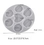 Сърце кръг кръгчета кръгове плитък силиконов молд форма фондан шоколад гипс смола основа палитра, снимка 3