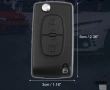 Комплект от 2 броя ключодържатели с 2 бутона за Citroen и PEUGEOT, снимка 4