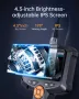 Ендоскопска камера двойна леща 4.3'' IPS екран 1080P HD Ендоскоп бароскоп за инспекция 5 метра, снимка 3