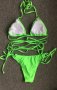Зелен бански с връзки около талията , снимка 3