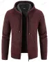 Ежедневно мъжко плетено яке с качулка и цип, 5цвята , снимка 2