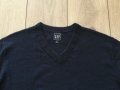 НОВ оригинален тъмно син шпиц памучен пуловер GAP размер L от САЩ, снимка 2