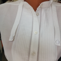 ИЗКЛЮЧИТЕЛНО КРАСИВА бяла риза с дантела и дантелено коланче, снимка 2 - Ризи - 36359985