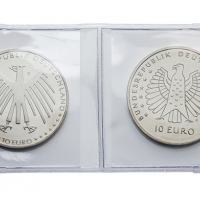 Двоен калъф / джобове за монети -двойни до 40 мм , снимка 1 - Нумизматика и бонистика - 36080844