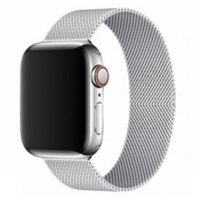 Нови Каишка Верижка за Watch Apple Milanese Loop 38мм 40mm 42mm  44mm 45mm  Неръждаема Стомана, снимка 5 - Смарт гривни - 39208849