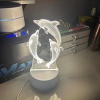 Лед нощна лампа с делфини за подарък , снимка 5 - Други - 41755523