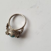 Стар филигранен сребърен пръстен, снимка 9 - Антикварни и старинни предмети - 42702371