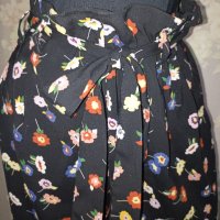 Zara M-Пола- панталон с флорален принт висока талия , снимка 8 - Поли - 40345640
