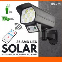  Соларна лампа тип бутафорна камера  с дистанционно управление, 35 SMD 180в, снимка 1 - Соларни лампи - 39436284