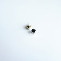 Малък ъглов бутон 2pin 6x6x13mm незадържащ НО черен 12V 0,05A H=10mm, снимка 1 - Друга електроника - 42459522