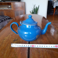 Стар емайлиран чайник #59, снимка 3 - Други ценни предмети - 44602953