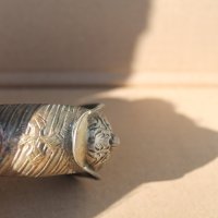 Сребърна възрожденска гривна с позлата, снимка 7 - Антикварни и старинни предмети - 41808145
