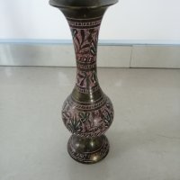 Индийска месингова ваза 20 см. , снимка 1 - Други стоки за дома - 35692145