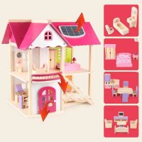 Дървена къща за кукли, снимка 2 - Играчки за стая - 38810362