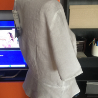 Ленена блуза тип сако H&M (нова, с етикет), размер 44, снимка 4 - Туники - 36123320