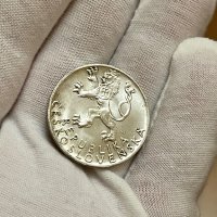 50 крони 1947г, Чехословакия - сребърна монета, снимка 3 - Нумизматика и бонистика - 40398687