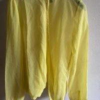 Дамска жълта, тюлена блуза Vero Moda, снимка 1 - Блузи с дълъг ръкав и пуловери - 34593148