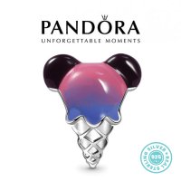 Намаление -20%!Талисман Пандора сребро проба 925 Pandora Ice Cream Ears Charm. Колекция Amélie, снимка 1 - Гривни - 41922158