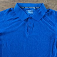 head men's blue polo shirt - страхотна мъжка тениска КАТО НОВА 2ХЛ, снимка 1 - Тениски - 41424339