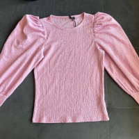 Нова блуза розово , снимка 1 - Блузи с дълъг ръкав и пуловери - 44835333