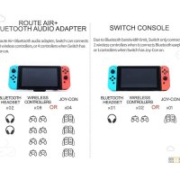 GuliKit Route Air Pro за Nintendo Switch/Lite/OLED, безжичен Bluetooth аудио предавател с aptX ниска, снимка 3 - Аксесоари - 42549267