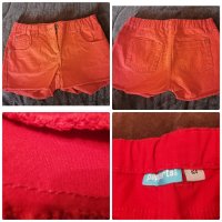 Червени дънкови панталонки, снимка 1 - Детски къси панталони - 41537065
