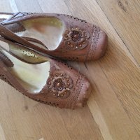 Дамски летни обувки с открита пета кафяви №36, снимка 3 - Сандали - 36598544