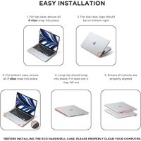 Нов Прозрачен твърд калъф за MacBook Air (M2, 2022) Подарък, снимка 5 - Фолия, протектори - 42309894