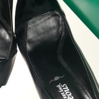 Черни обувки 39 номер с прозрачен ток Прозрачни токове , снимка 3 - Дамски обувки на ток - 41409174
