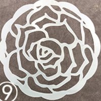 Божур Роза Кръгъл цвете боя стенсил шаблон за спрей за торта украса Scrapbooking, снимка 1 - Други - 42082380