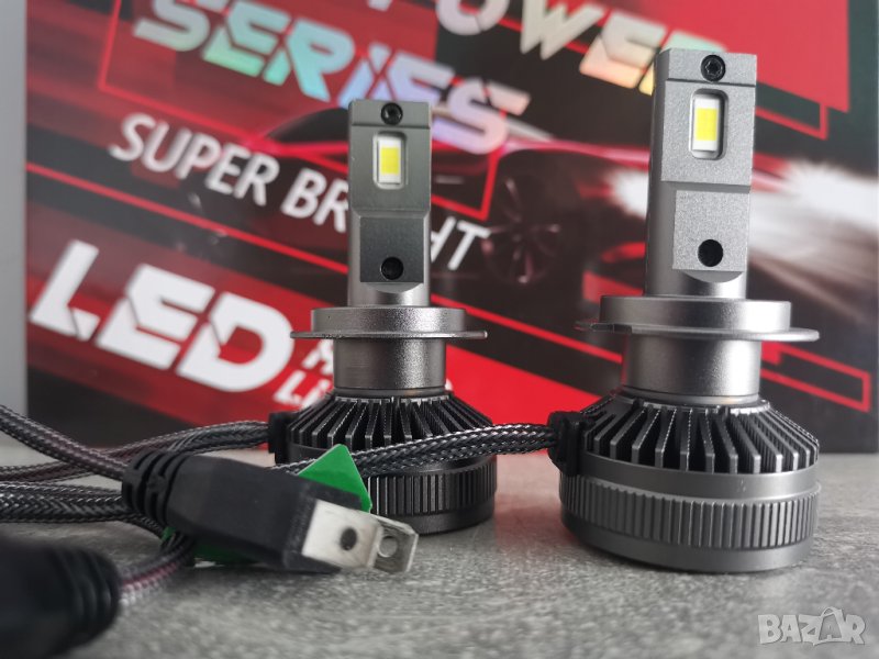 55W LED-крушки Н7   НIR2 9012  Н1 НВ3  НВ4 Н11  от висок клас, снимка 1