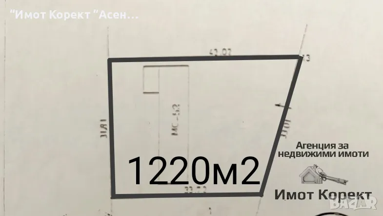 Имот Корект продава Парцел 1220м2, с. Новаково, снимка 1