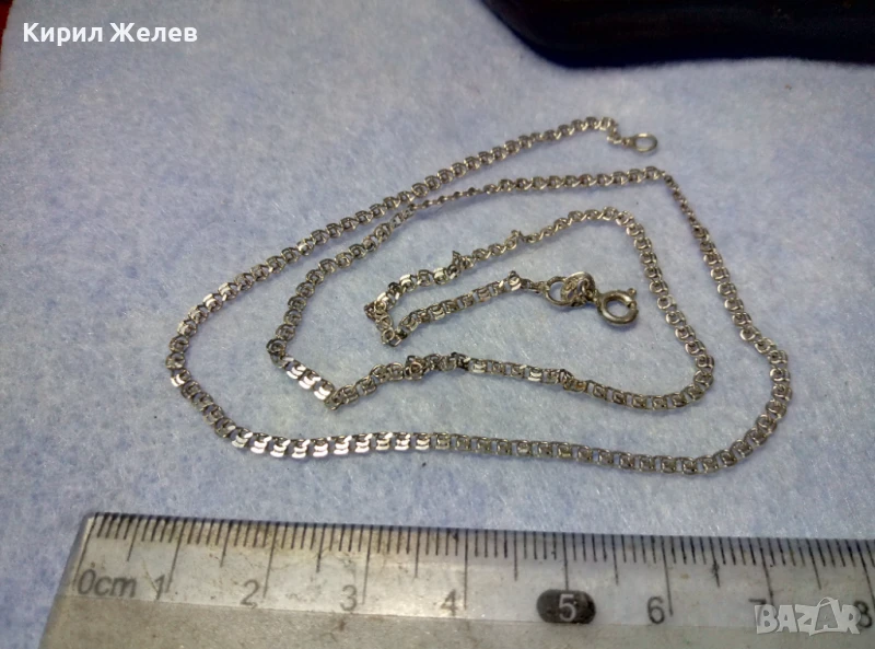 ФИН СРЕБЪРЕН ЛАНЕЦ СРЕБРО 925 КРАСИВА РЕТРО ПЛЕТКА Тип МЕЧА СТЪПКА РЪЧНА ИЗРАБОТКА 50230, снимка 1