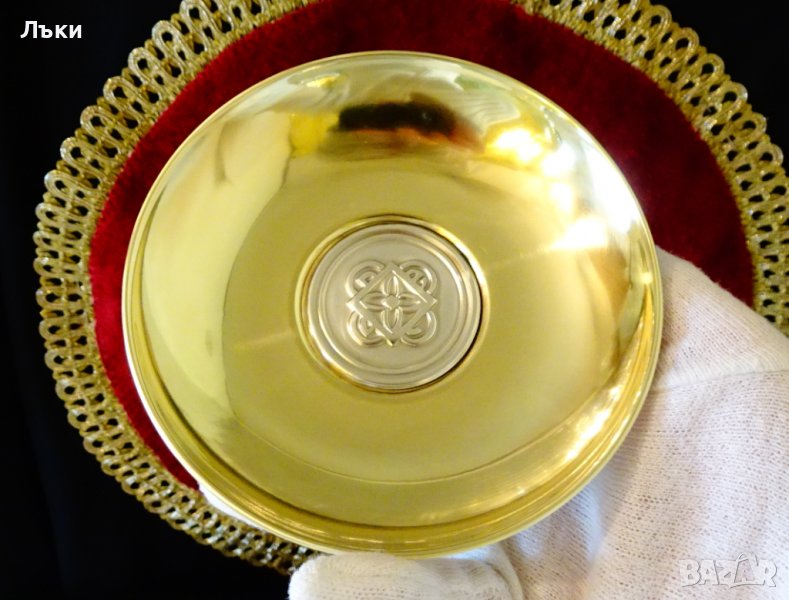 Гръцка ювелирна чиния със сребро 925,маркирана. , снимка 1